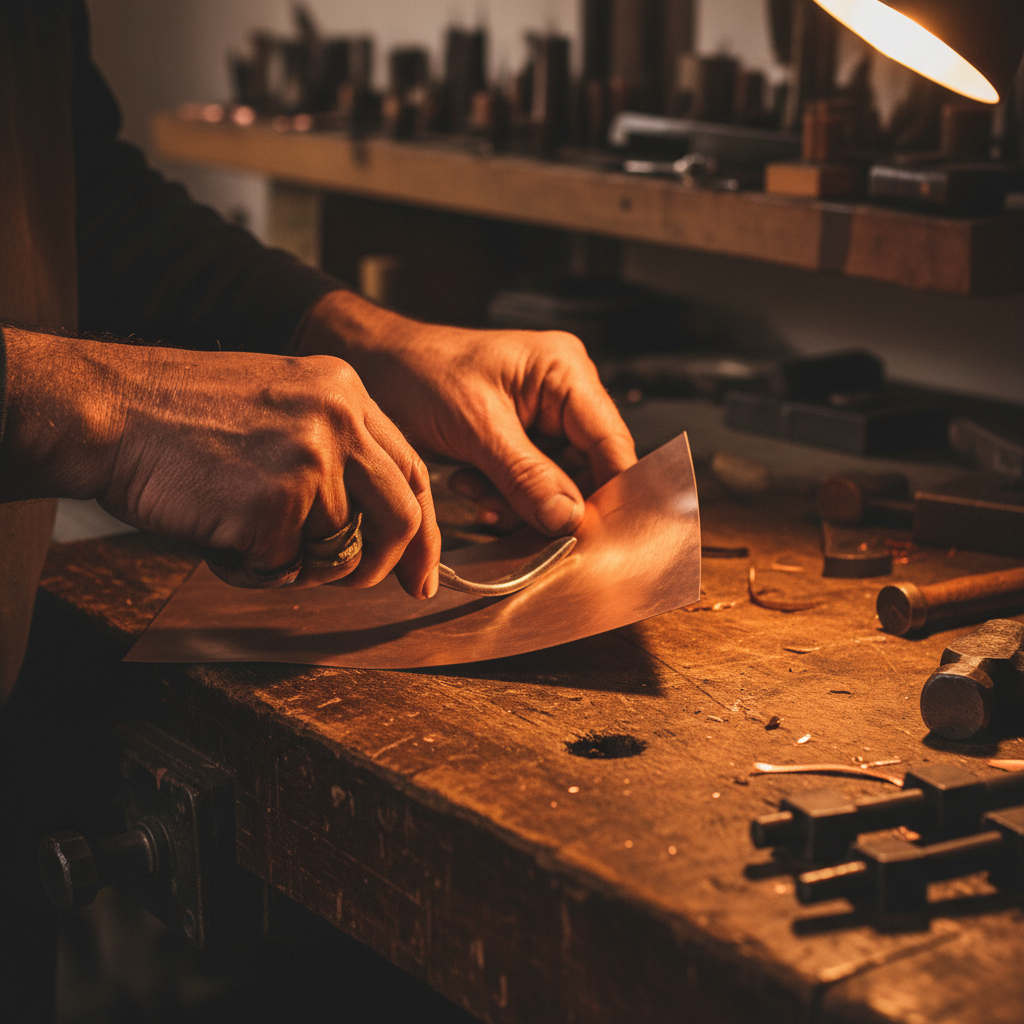 Weathered tradesman's hands holding hand-split slate.